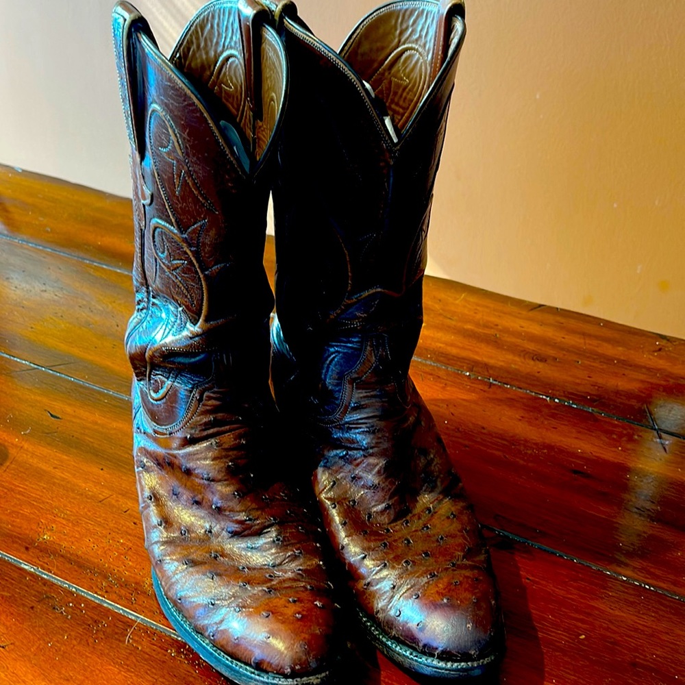 Lucchese quill ostrich boots, ‘90s vintage